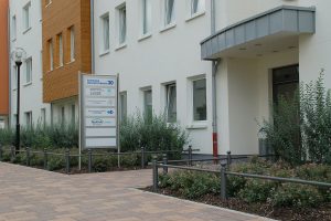 Eingang Lungenarztpraxis Bischofsstraße